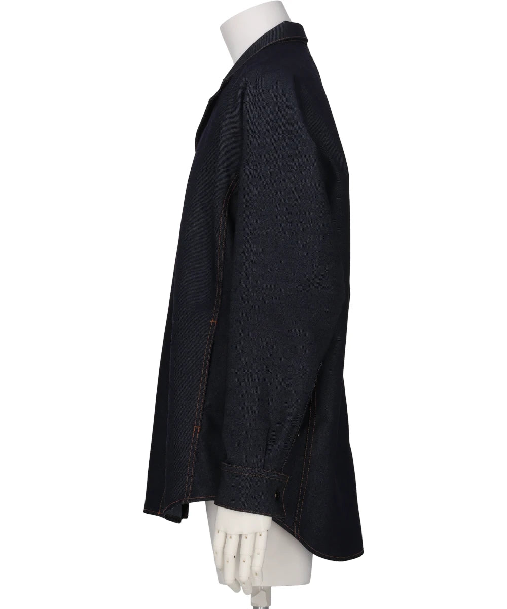SHIRT JACKET IN WOOL DENIM