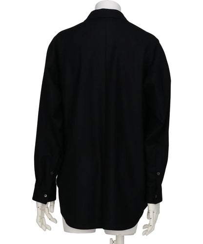 SHIRT JACKET IN WOOL FLANNEL