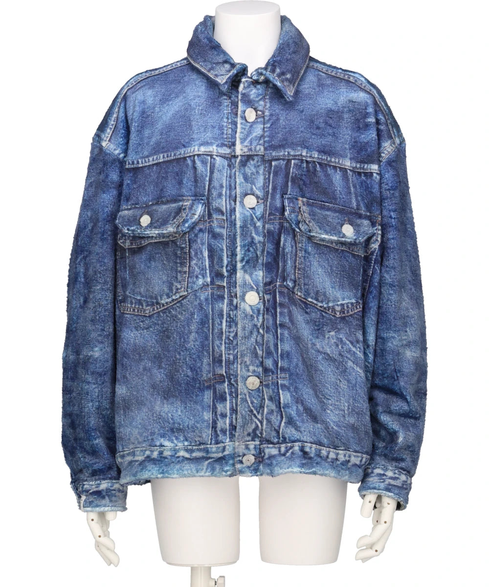 DENIM PRINT FUR JKT
