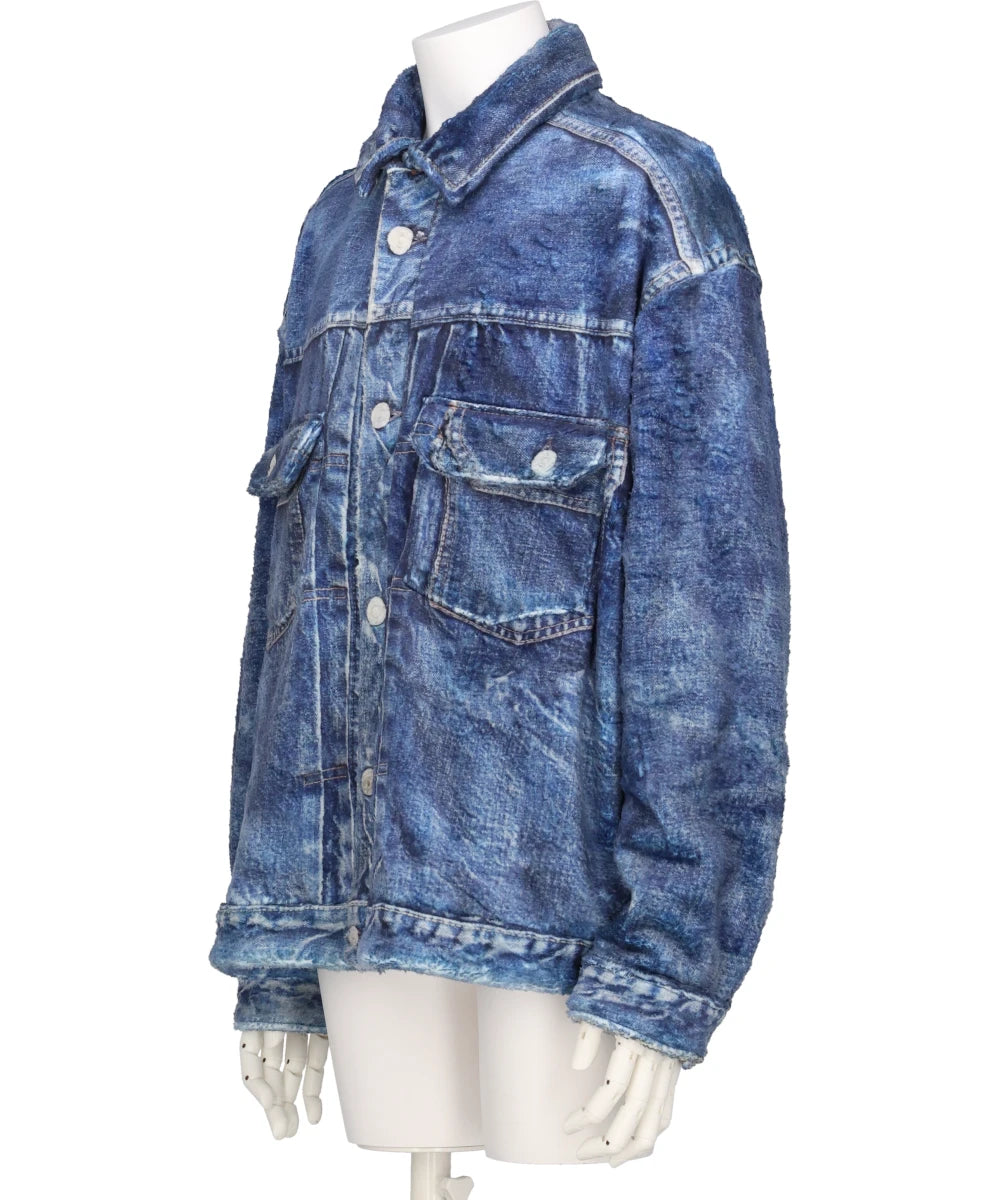 DENIM PRINT FUR JKT