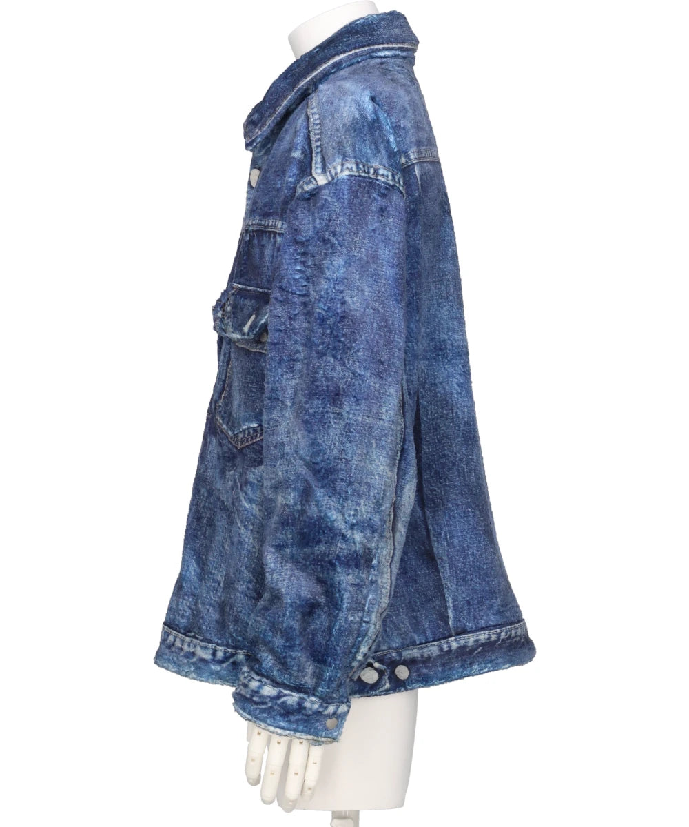 DENIM PRINT FUR JKT