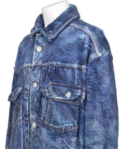 DENIM PRINT FUR JKT