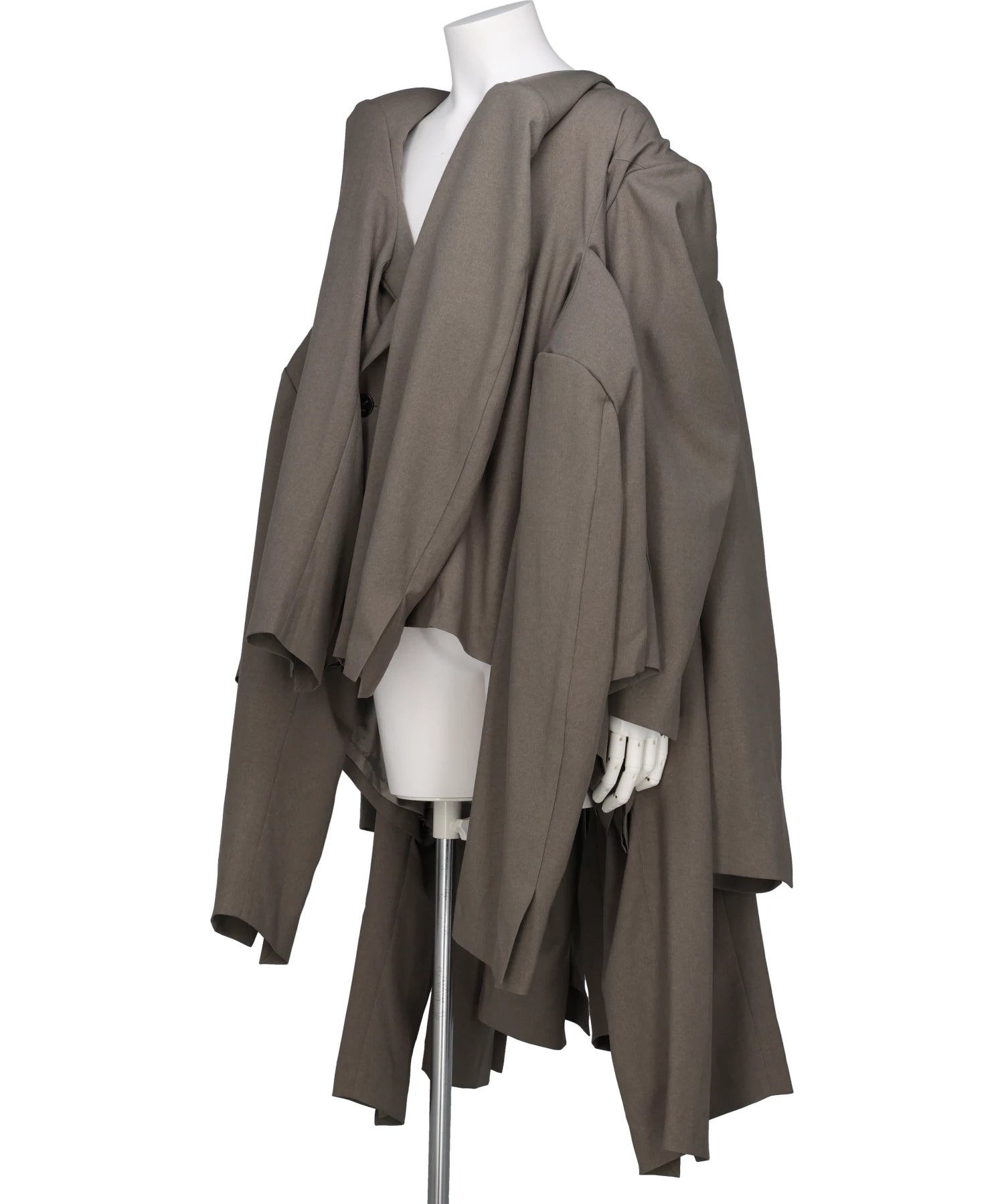 【未使用タグ付き】　ROUND SLIT SLEEVE JACKET　ネイビー 別注 side slit half sleeve jacket(FREE BLACK): Louren