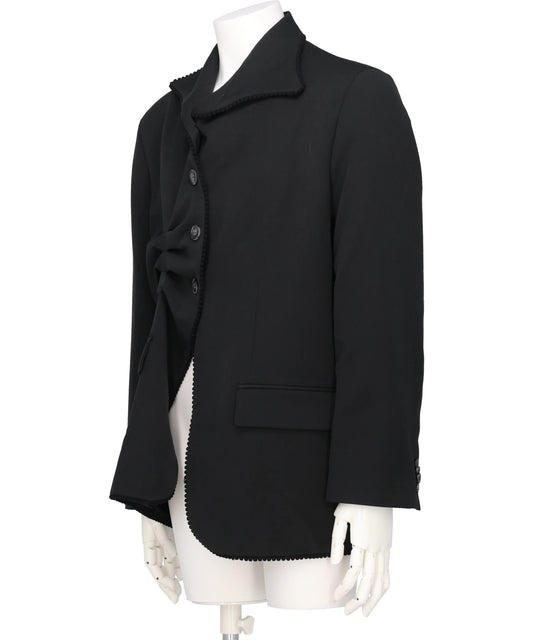 PLEATED BLAZER BLACK