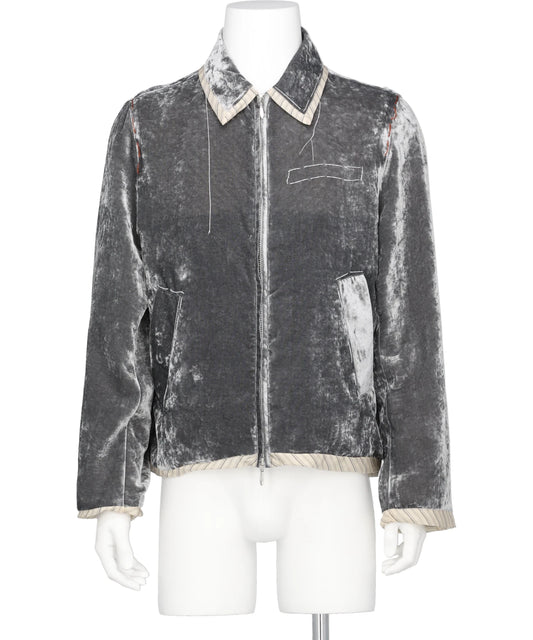 UNEVEN VELVET JACKET