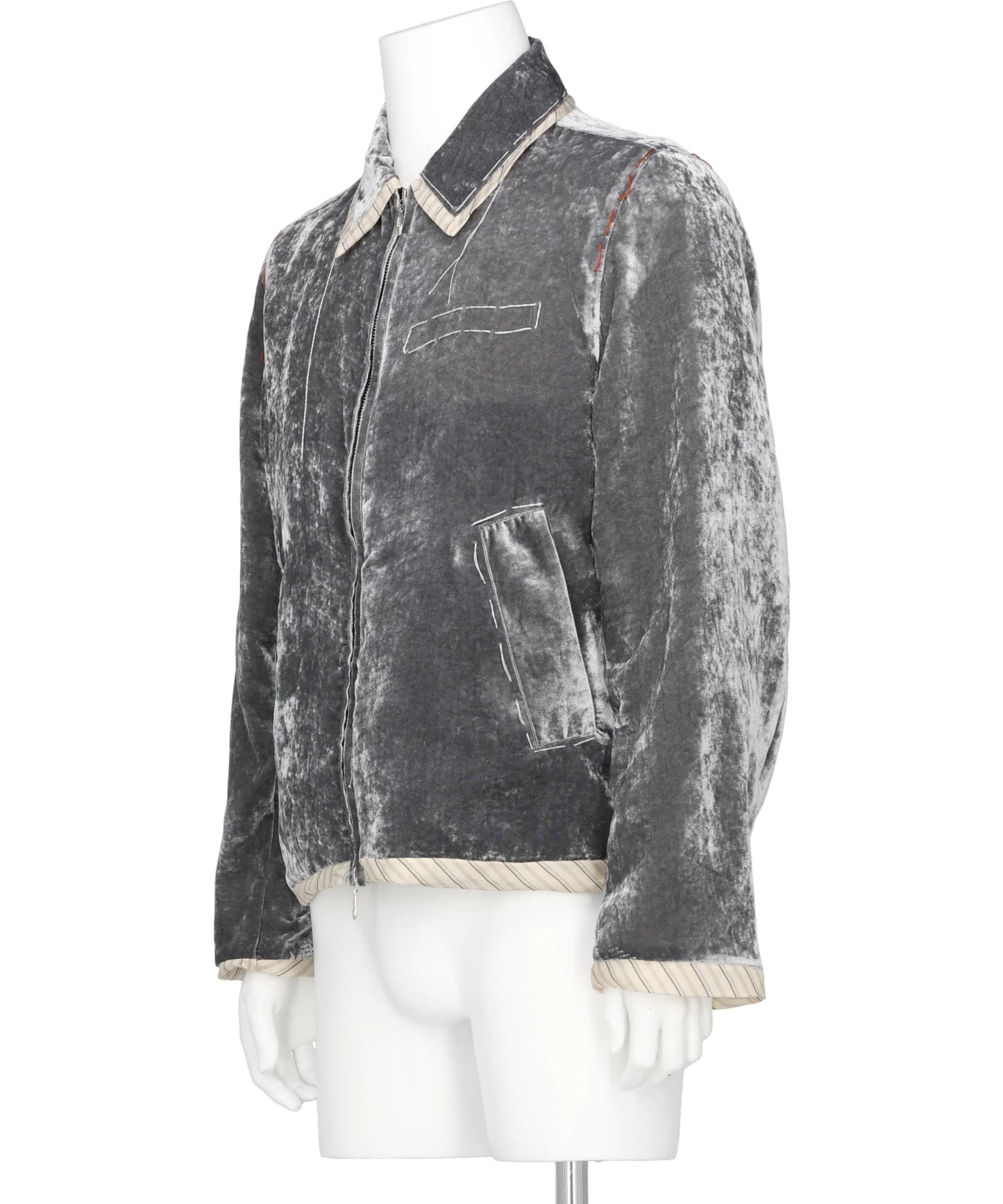 UNEVEN VELVET JACKET