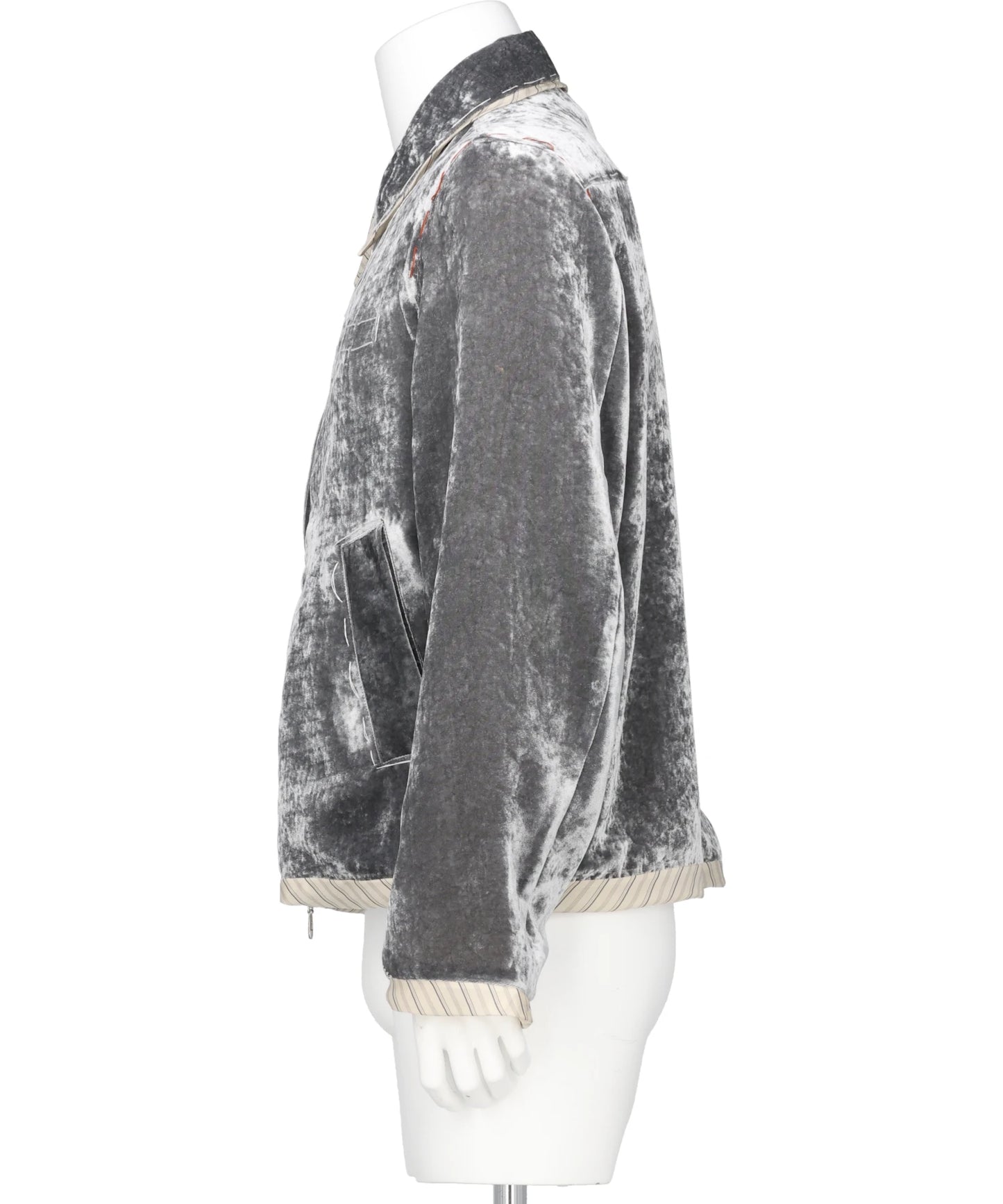 UNEVEN VELVET JACKET