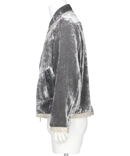 UNEVEN VELVET JACKET
