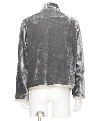 UNEVEN VELVET JACKET