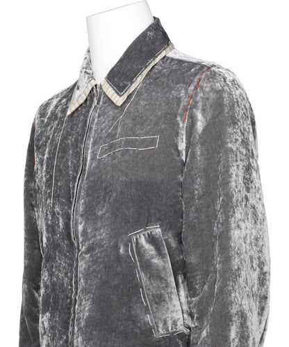 UNEVEN VELVET JACKET