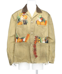 VEGETABLE EMBROIDERY WORK JACKET