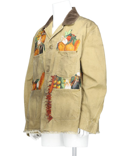 VEGETABLE EMBROIDERY WORK JACKET