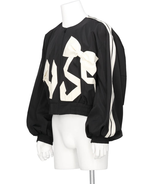 RIBBON DETAIL BOMBER JACKET