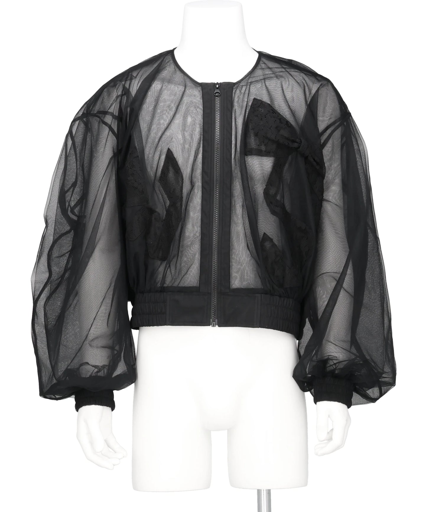 VIVIANO(ヴィヴィアーノ) 2026SS RIBBON DETAIL TULLE BOMBER JACKET VM-SS26-J10