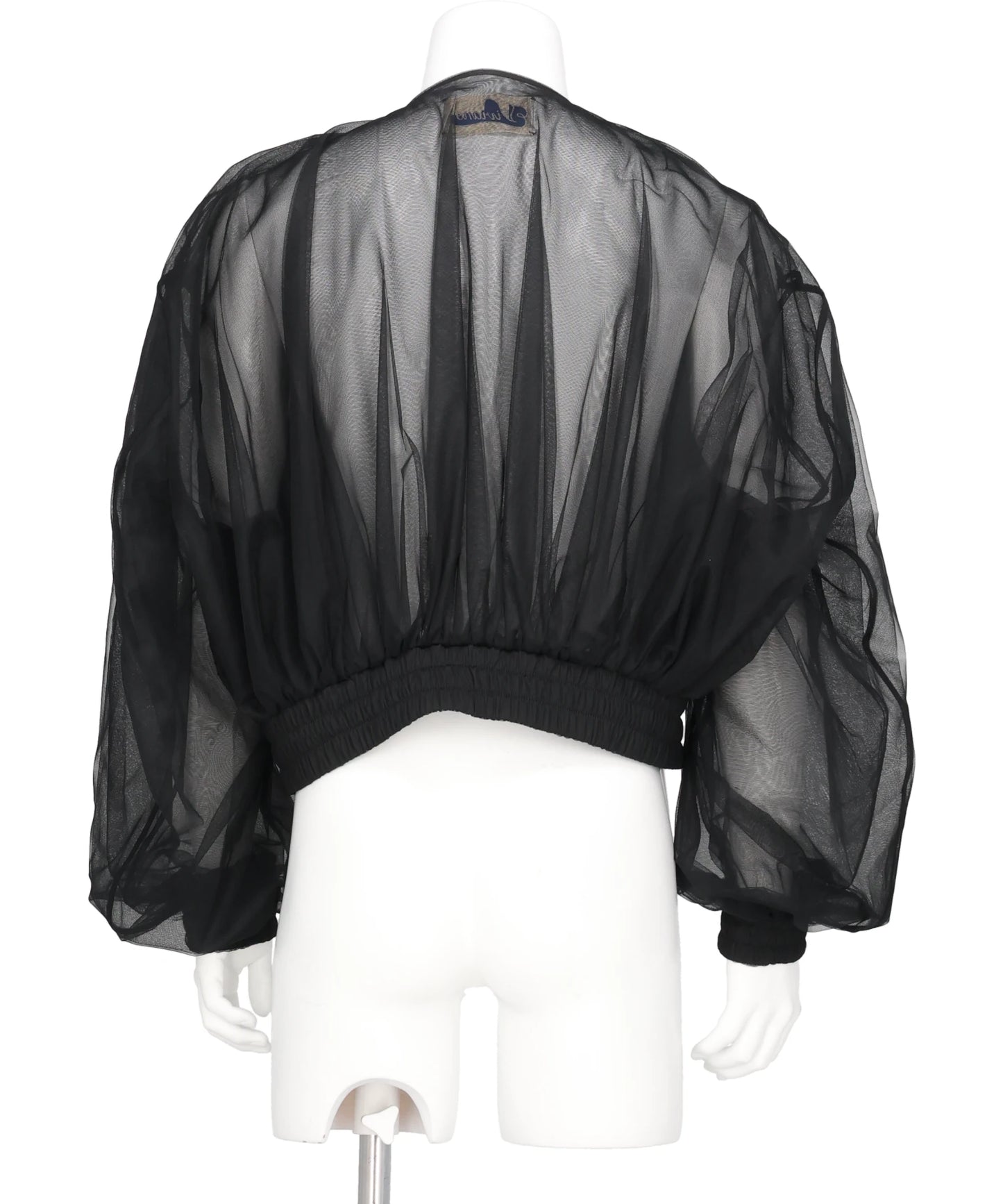 RIBBON DETAIL TULLE BOMBER JACKET