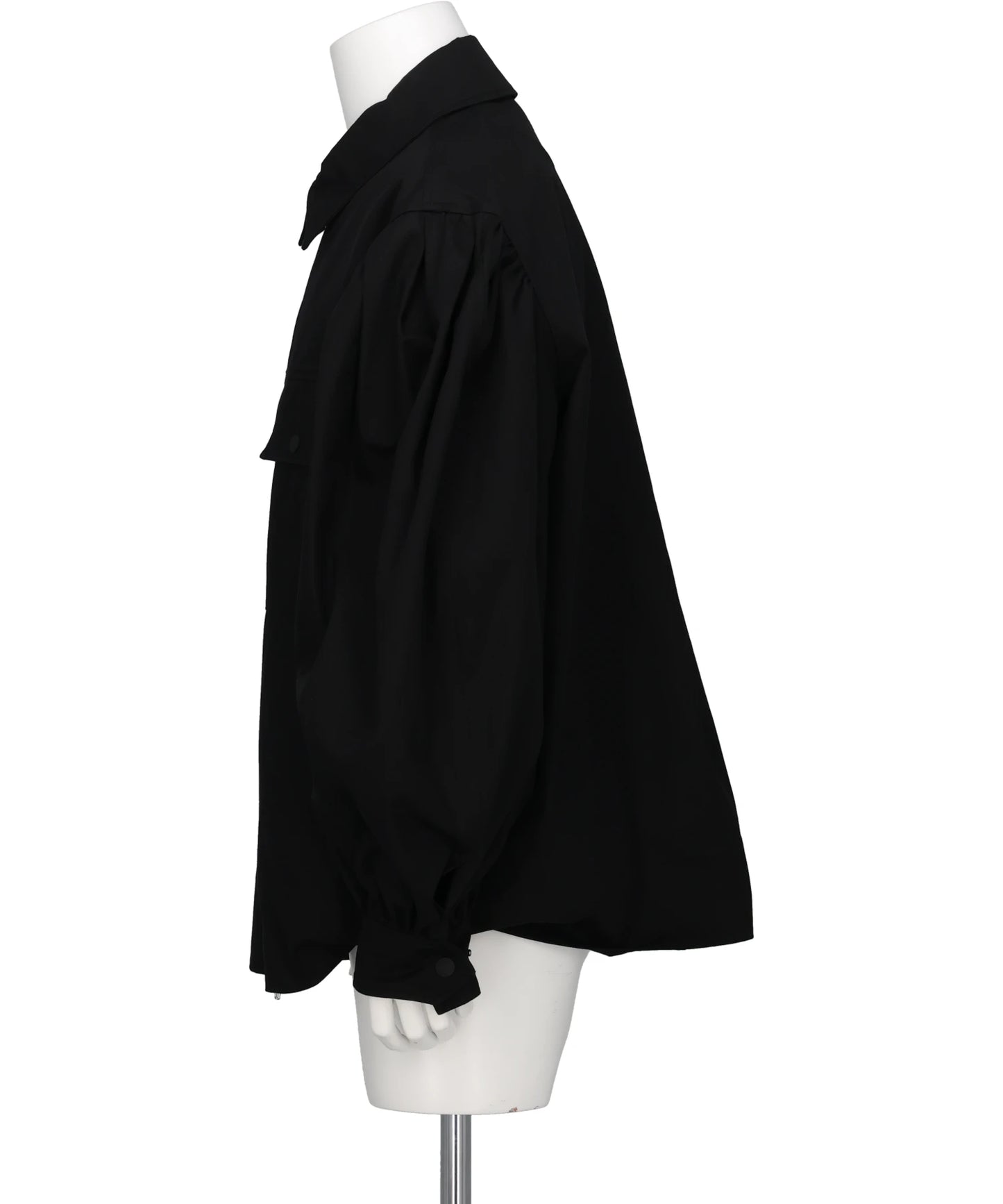 PUFF SLEEVE UTILITY PEN POCKET JACKET W/ DAISY