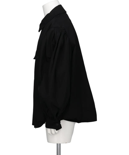 PUFF SLEEVE UTILITY PEN POCKET JACKET W/ DAISY