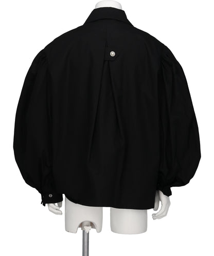 PUFF SLEEVE UTILITY PEN POCKET JACKET W/ DAISY