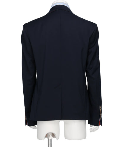 5 MINUTES EARLY JACKET- NAVY+BLUE STRIPE BLU