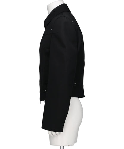 ZIPPED WIDE SHOULDERS JACKET