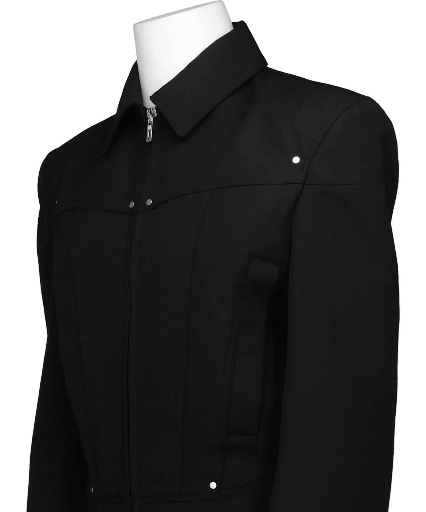 ZIPPED WIDE SHOULDERS JACKET