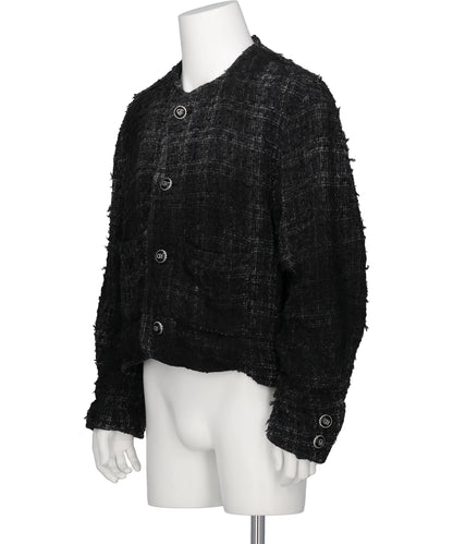 SMOG AIR STAINED TWEED JACKET