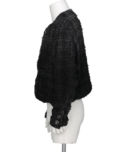 SMOG AIR STAINED TWEED JACKET