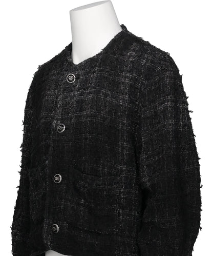 SMOG AIR STAINED TWEED JACKET