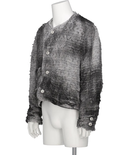 SMOG AIR STAINED TWEED JACKET
