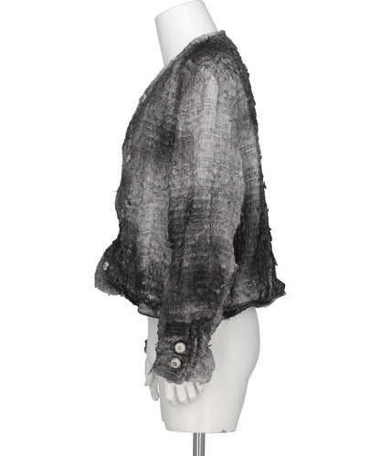 SMOG AIR STAINED TWEED JACKET
