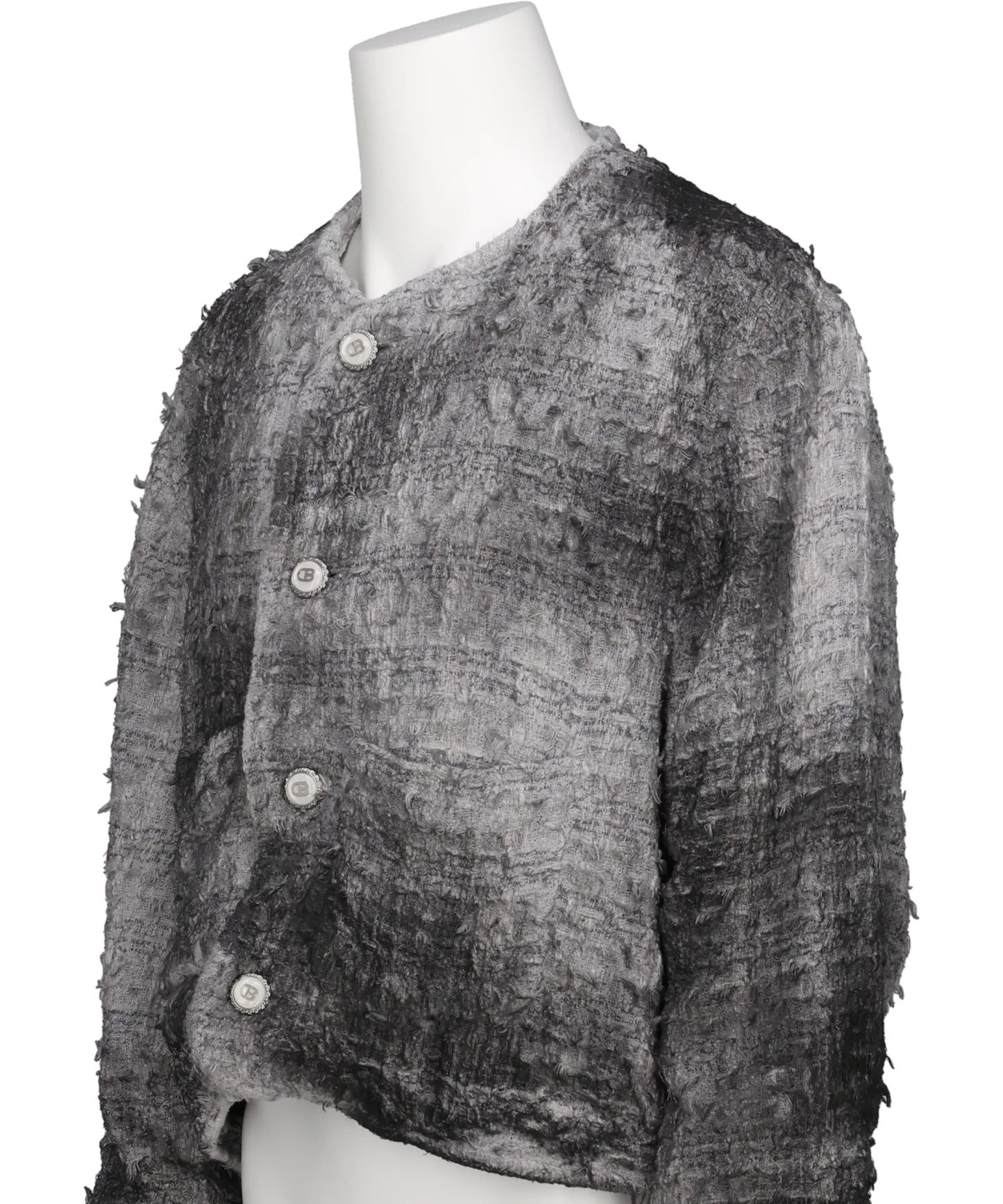 SMOG AIR STAINED TWEED JACKET