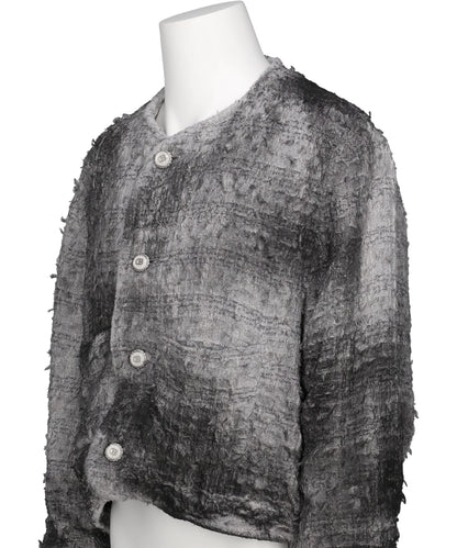 SMOG AIR STAINED TWEED JACKET