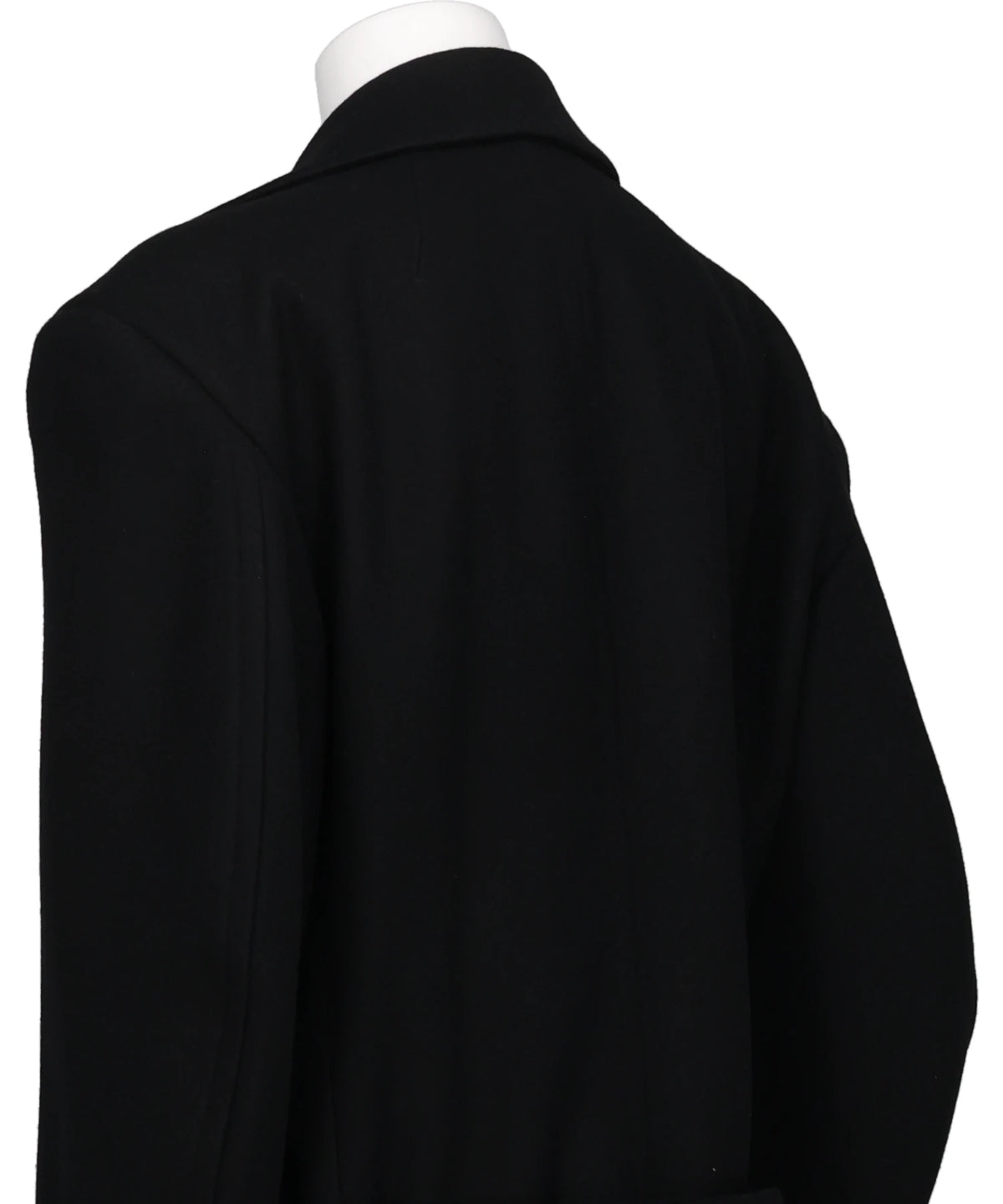 HEAVY MELTON MASSIVE ROUNDED SLEEVE PEA JACKET