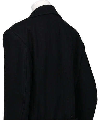 HEAVY MELTON MASSIVE ROUNDED SLEEVE PEA JACKET