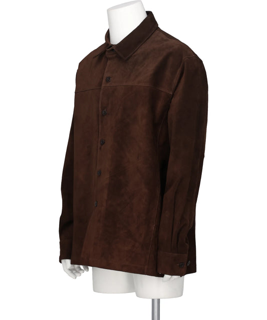 PIG SUEDE SHIRT JACKET