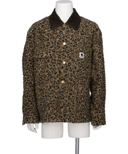 NewRose(ニュローズ) 2026AW LEOPARD JACQUARD NEEDLE PUNCH CHORE JACKET NR263B003