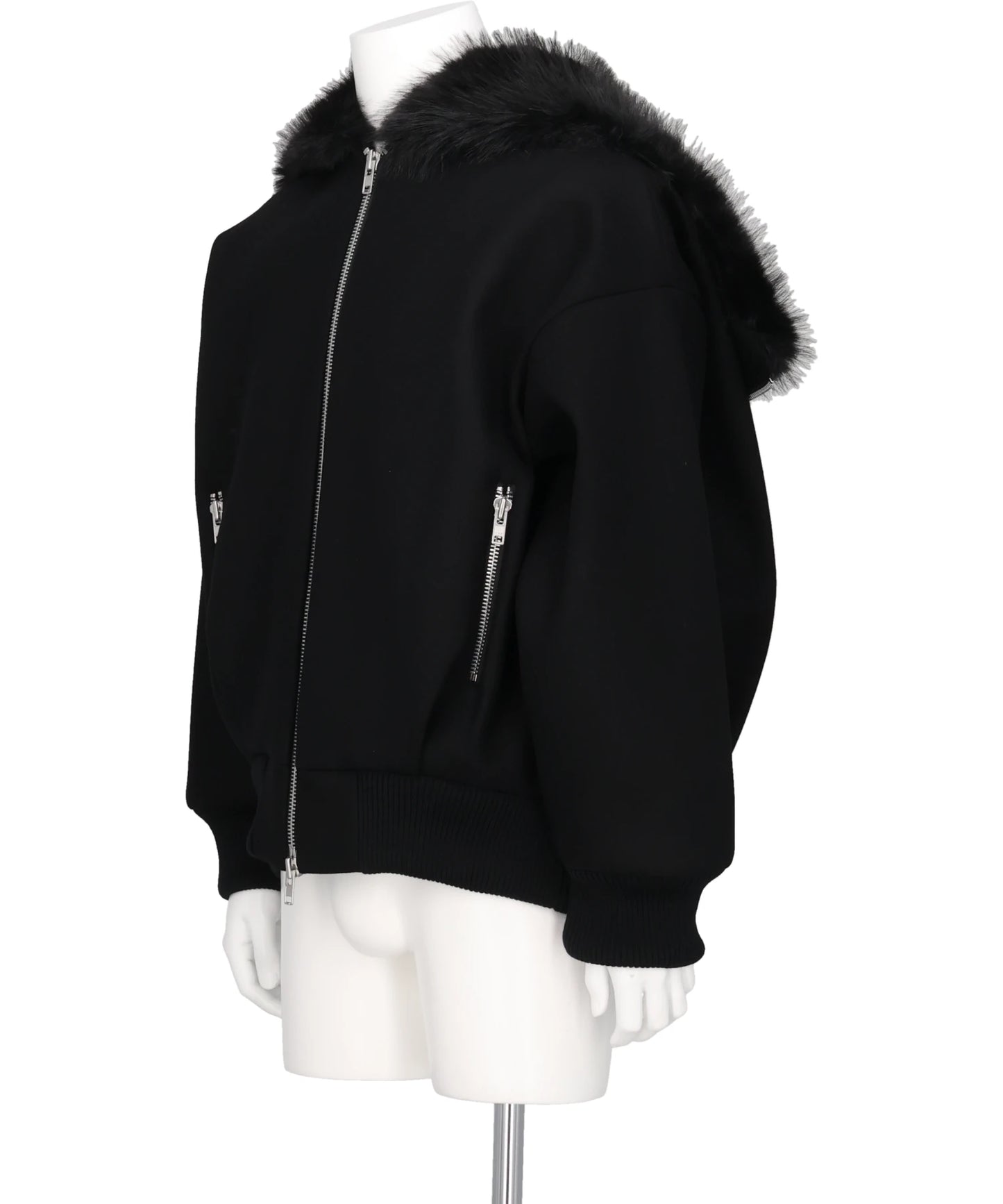 OVERSIZED SPLIT FAUX FUR HOOD JACKET