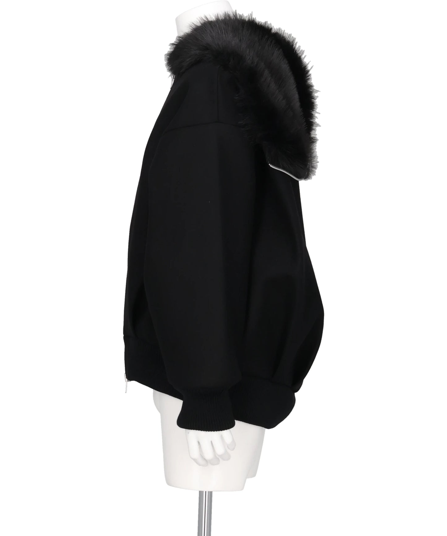 OVERSIZED SPLIT FAUX FUR HOOD JACKET