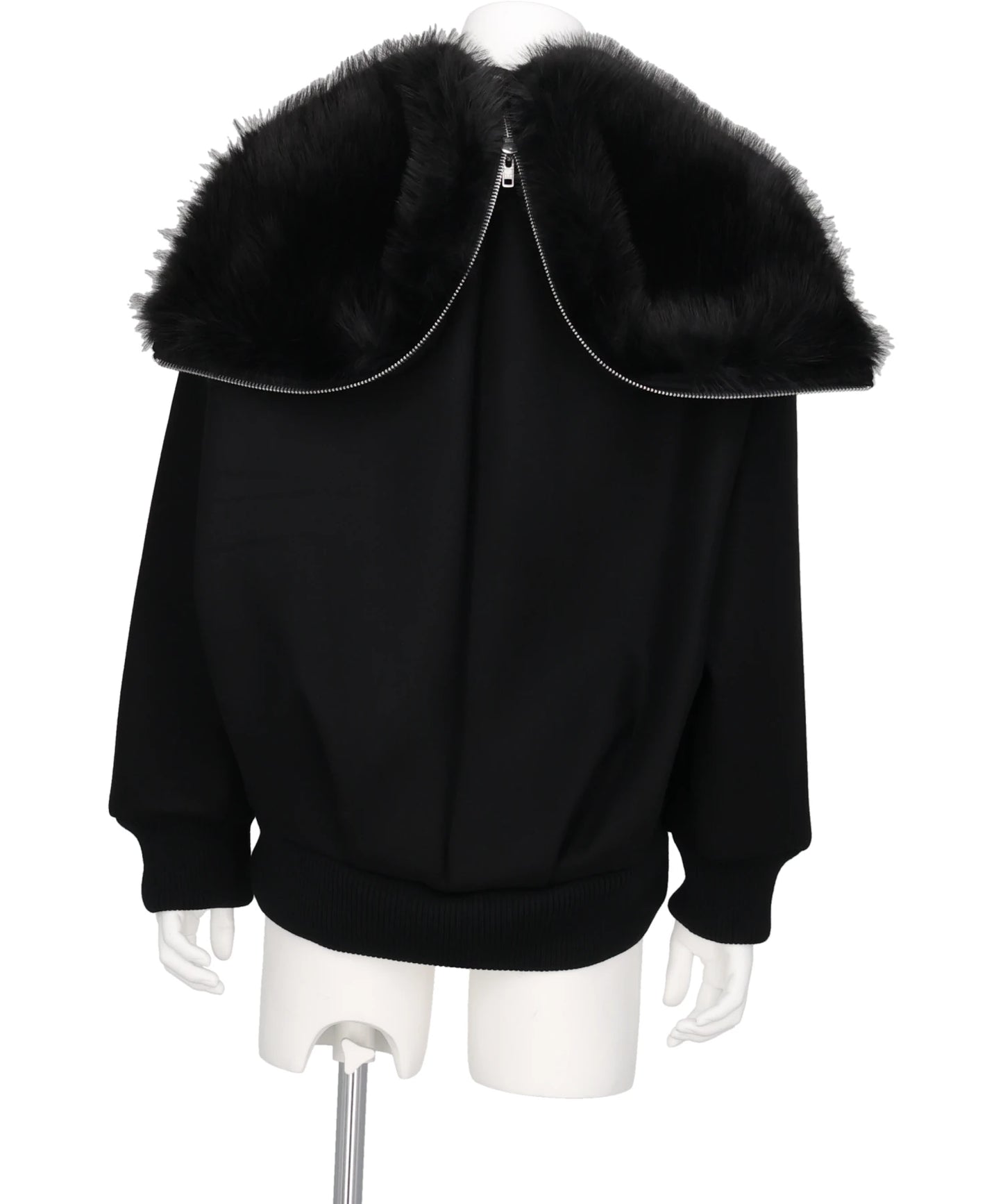 OVERSIZED SPLIT FAUX FUR HOOD JACKET