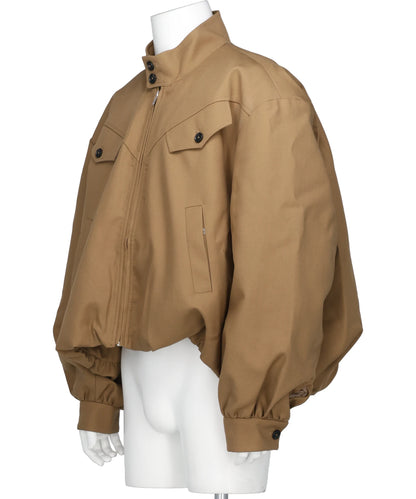 GABARDINE BALLOON HARRINGTON JACKET
