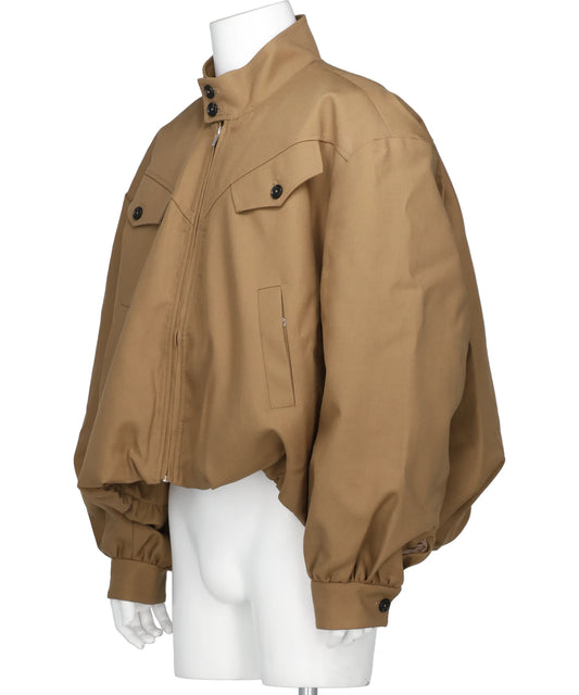 GABARDINE BALLOON HARRINGTON JACKET
