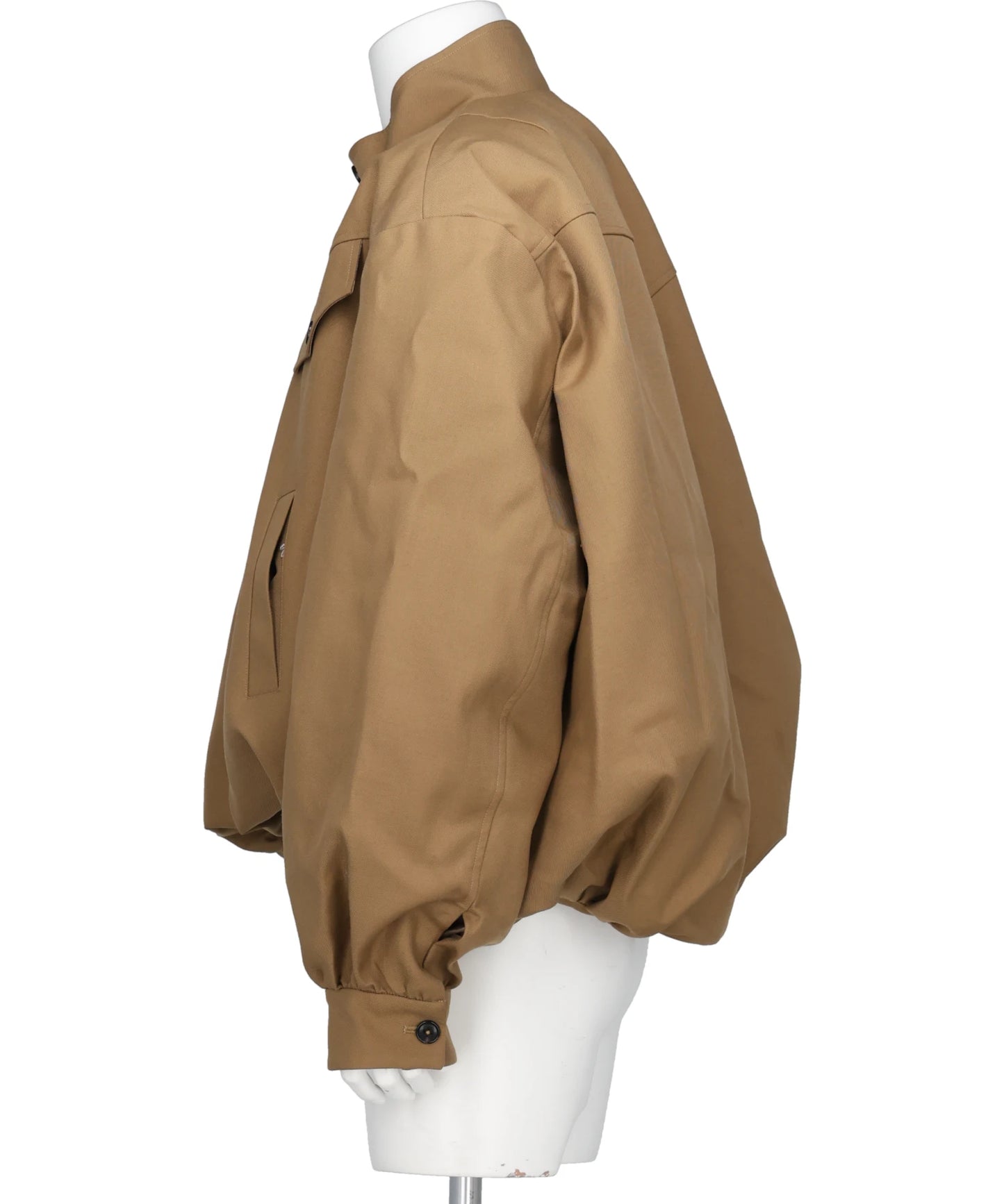 GABARDINE BALLOON HARRINGTON JACKET