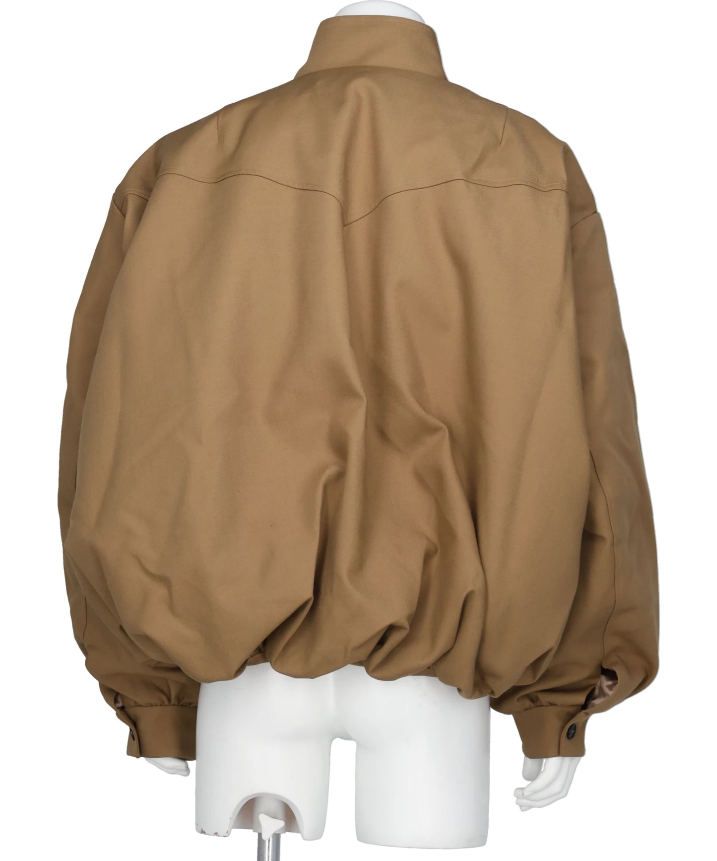 GABARDINE BALLOON HARRINGTON JACKET