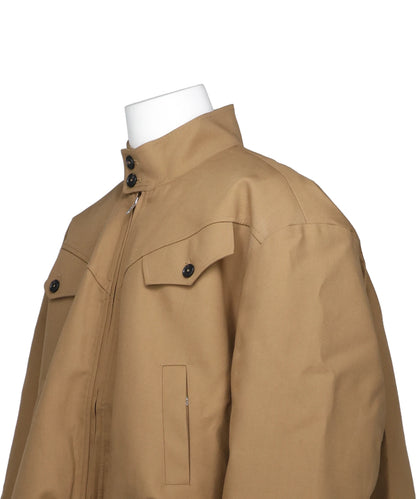GABARDINE BALLOON HARRINGTON JACKET