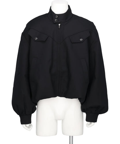 GABARDINE BALLOON HARRINGTON JACKET