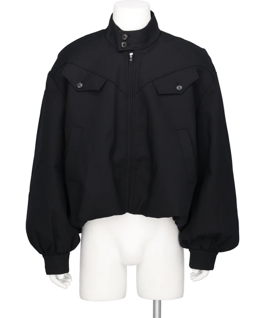 GABARDINE BALLOON HARRINGTON JACKET