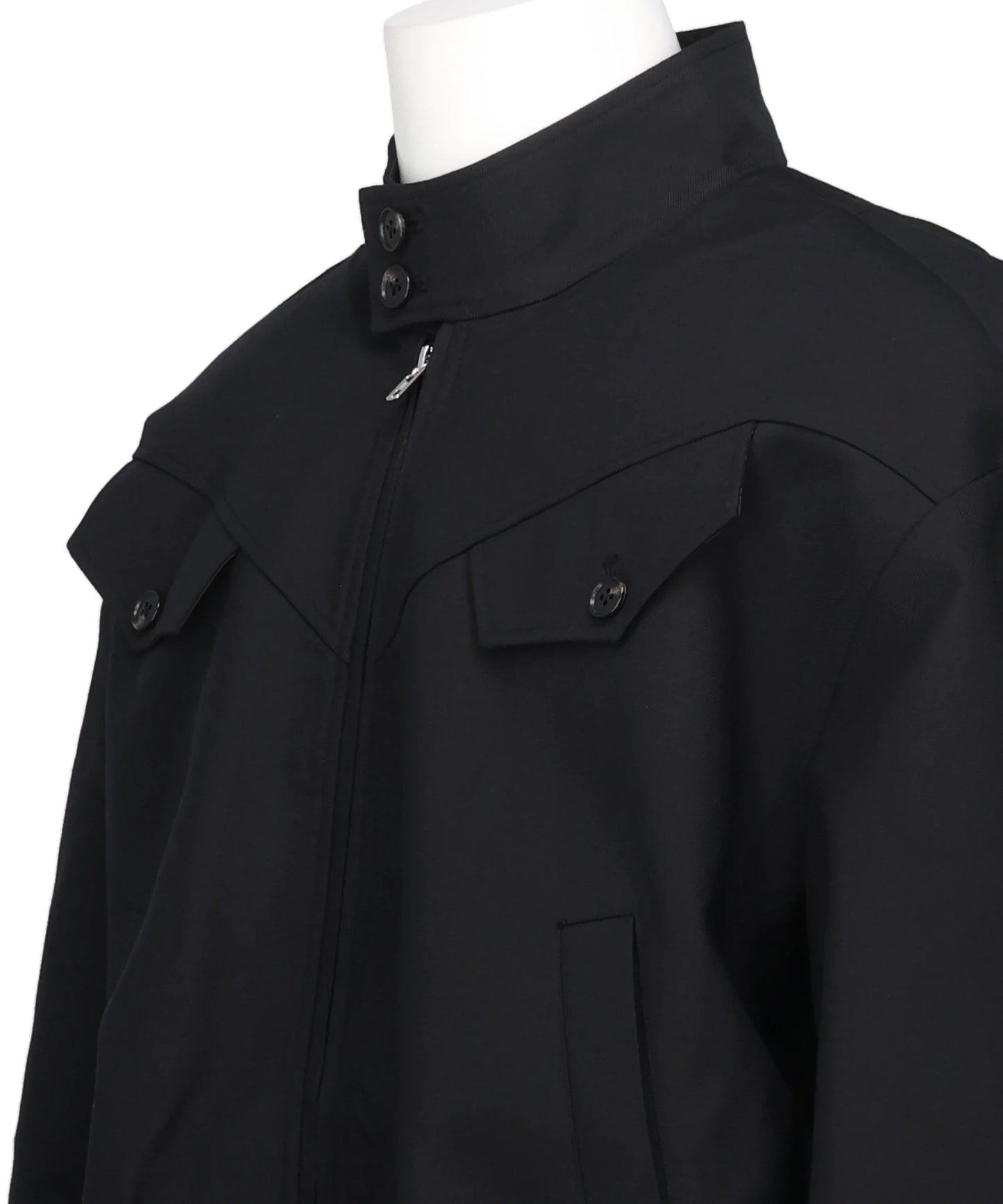 GABARDINE BALLOON HARRINGTON JACKET