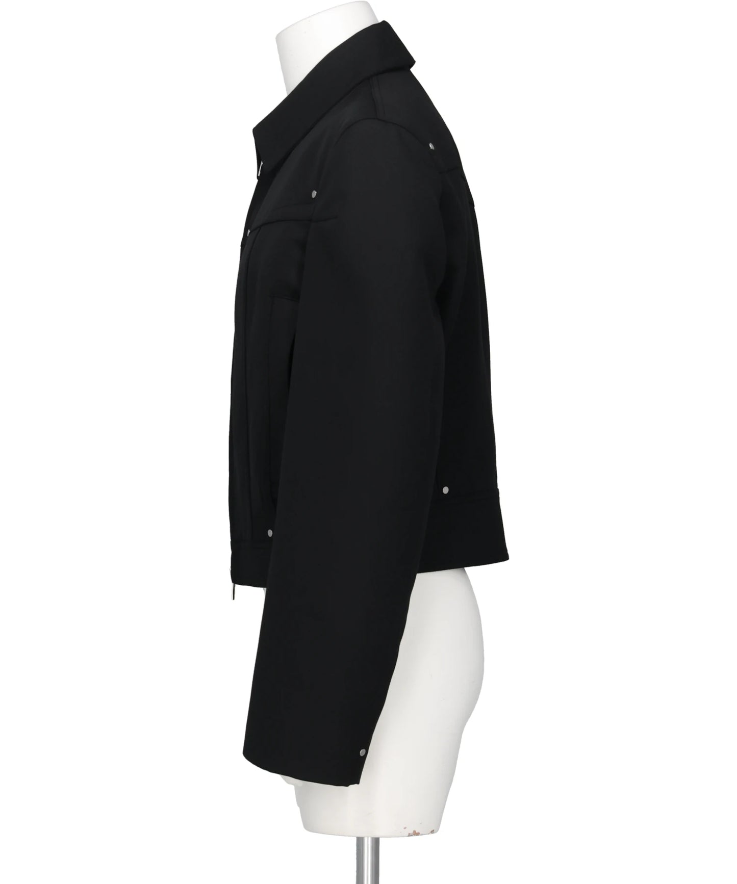 ZIPPED WIDE SHOULDERS JACKET