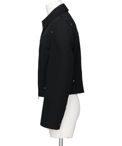 ZIPPED WIDE SHOULDERS JACKET