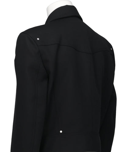 ZIPPED WIDE SHOULDERS JACKET